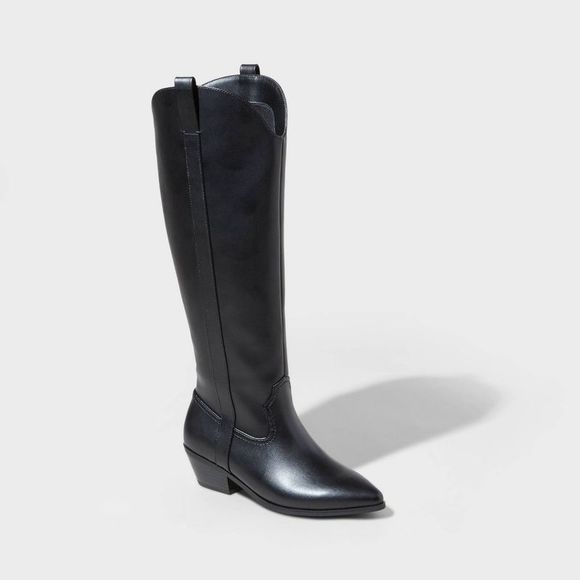 Women's Sommer Western Boots - Universal Thread Black 9 - Picture 1 of 3